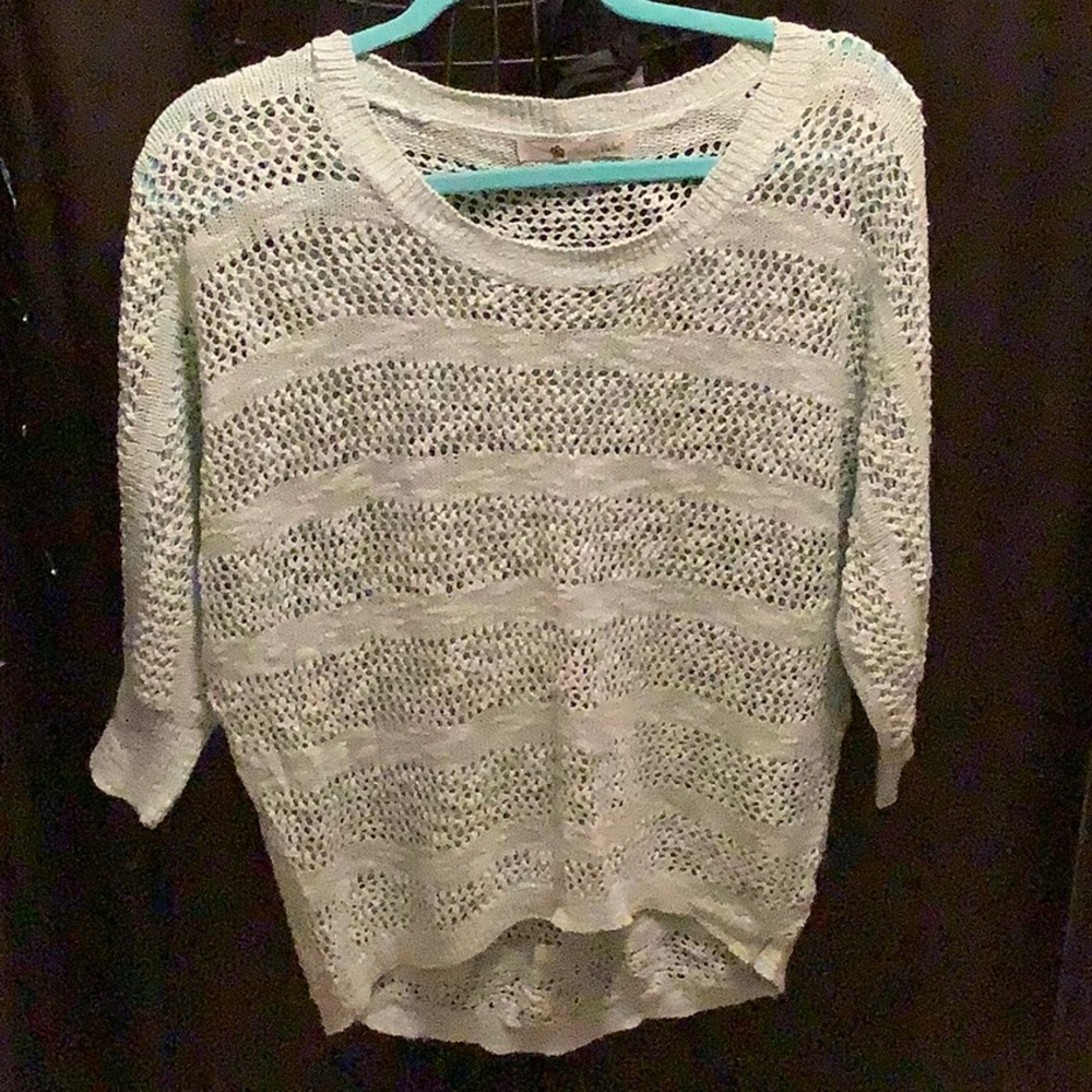 Shrinking Violet Mint green knit sweater 🌸🌸